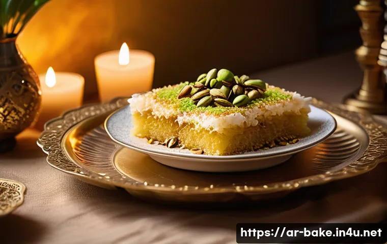 크리스마스 한정 제과 제품 - A beautifully arranged traditional Middle Eastern dessert table featuring golden, crispy knafeh topp...